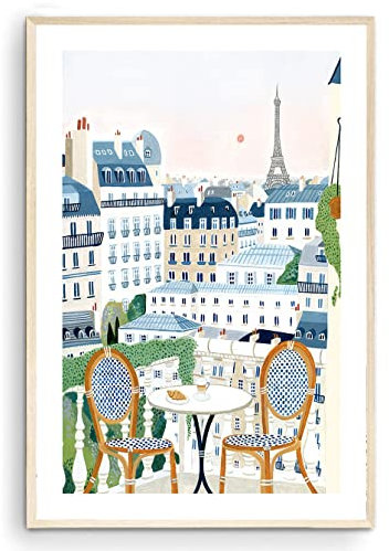 Stampa artistica da parete con Torre Eiffel, Francia, poster parigino, decorazione di Parigi, regalo di Parigi, regalo di viaggio, poster di viaggio, Europa, inaugurazione della casa (senza cornice)