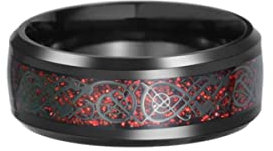 YAHOYA Drache Titan Edelstahl Ring Herren Schmuck Ehering Herren Mode Ring