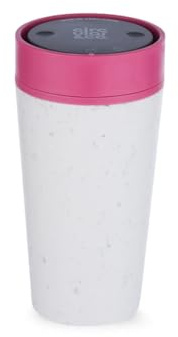 Circular & Co Pre 2026 (Previous Generation) Reusable Coffee Cup - 12oz/340ml - 100% Leakproof & Lockable - Push Top, One Hand Open, 360 Drinking - Recyclable - BPA Free - Dishwasher Safe