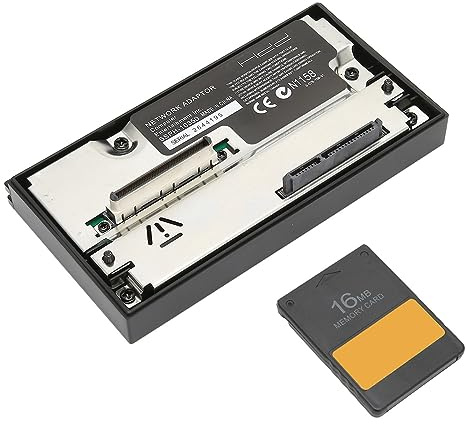 Vomeko SATa Interface Network Adaptor, for PS 2 Game Console,Hard Disk Adapter for PS 2,HDD Hard Disk Adapter,with 16MB FMCBV1.966 Memory Card