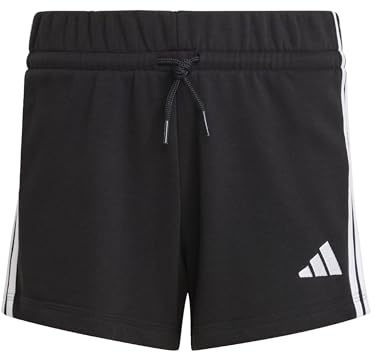 adidas Girl's Essentials Shorts, Black/White, 14-15 Years