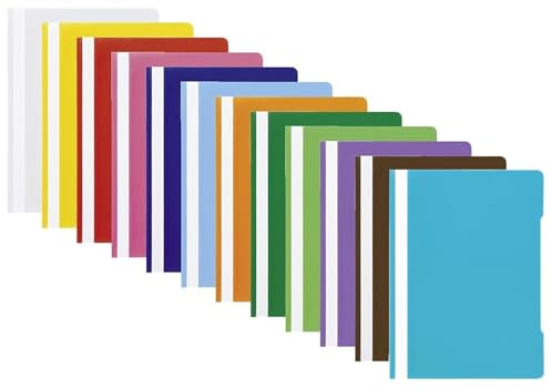 Papiertiger Schnellhefter Marke Brunnen PP für Schule und Büro (Schulqualität, 12er Sortierung, 12er Pack)