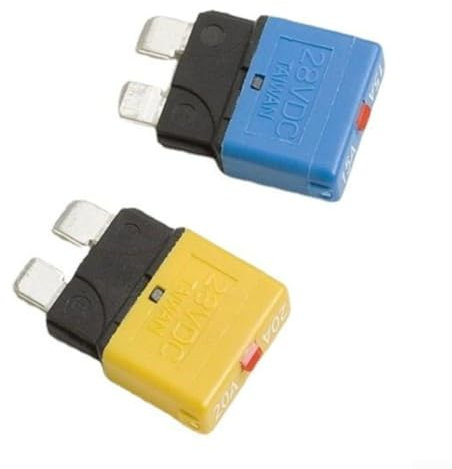 Disjoncteur fusible à lame 12 V/24 V, réinitialisation automatique pour applications marines et automobiles, 530 A (25 A)