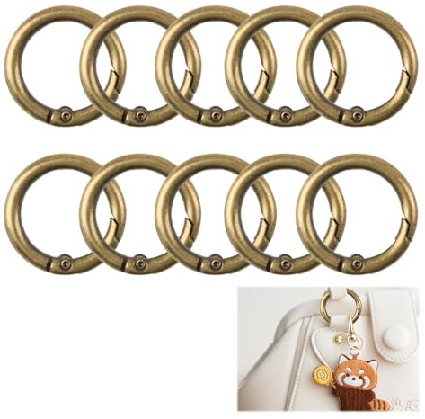 Karabiner Rund Karabiner Ring O-Ring Zinklegierung Robust Karabiner Klein O-Ring Schlüsselanhänger Rundkarabiner Metallring für Tasche Schmuck DIY Handwerk Machen