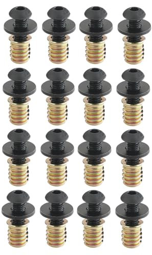 SOTECH Kit de vis 16 pièces M8 x 20 mm avec manchons filetés/manchons à visser M8 x 15 mm et rondelles pour piétements de table, pieds de table et bien plus encore