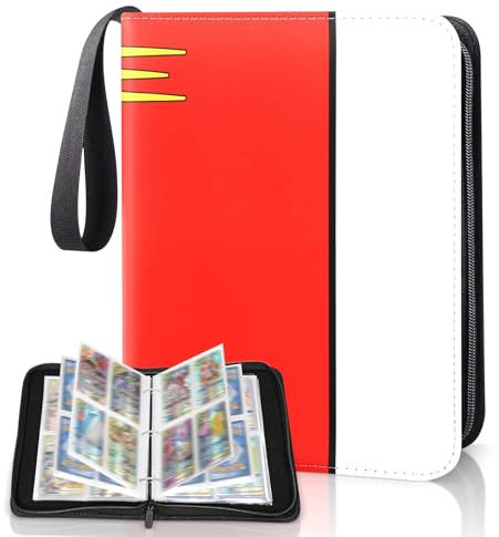 Sammelalbum Karten, Sammelkarten Album, 50 Seiten 400 Abnehmbare Karten Taschen, Tragbar Wasserdicht PU Karten Halter, Sammelbuch Geschenk ist das Geschenk für Kinder (4)