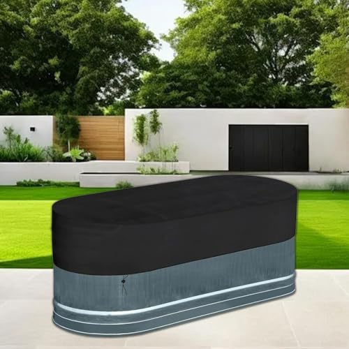 4/6/8ft Waterpoof Oval Tank Pool Cover, Oxford Cloth Plunge Tub Cover With Adjustable Drawstrings, Sun for PROTECTION Outdoor Ice Bath Tub Protector(120 * 60 * 30cm)