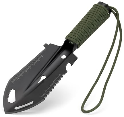 Sintron Gear 10-in-1 Multifunktionsschaufel – Spaten für Outdoor, Camping & Survival - Schaufel, Axt, Säge, Schraubendreher & mehr - Robust, kompakt & tragbar