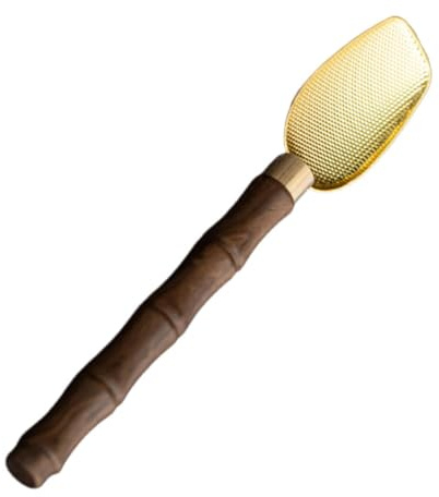 perfk Cuillère à thé Matcha, fabrication artisanale traditionnelle, pour cérémonie du Matcha, Chashaku, pour décoration de table, cadeau, salon de thé, or