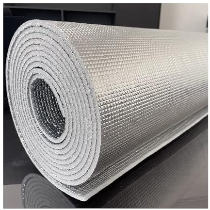 HBOOMOEM Radiator Insulation Foil Vapour Barrier，Heat Reflective Thermal Insulation Aluminium，Suitable for Floors, Attics, Garages, Windows, Sheds, Cars, Kennels.(900CM/354.3IN,2.5CM/0.98IN)