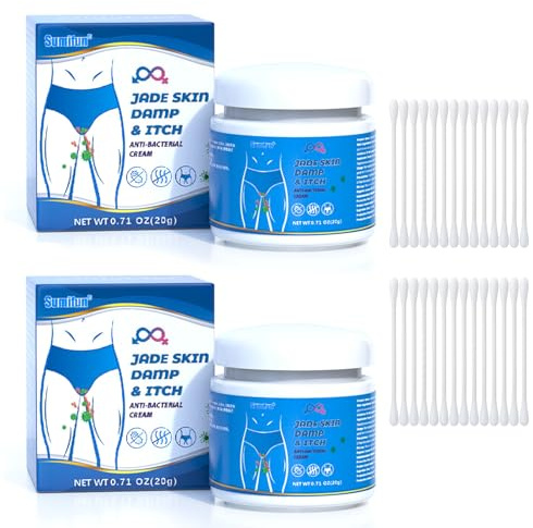 2 Boîtes Crème Antibactérienne Privée Homme avec 100 Cotons-tiges, Crème Anti-Démangeaisons Intime, Crèm/e Apaisante Private, CRème de Traitement des Démangeaisons pour Parties Intimes, 20g*2