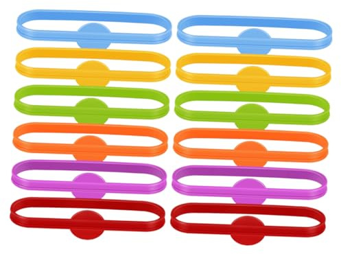 ELAYARD 12 Segnabicchieri in Silicone Multicolore a Forma di Anello per Bicchieri da Vino Riconoscitori Riutilizzabili per Feste Bar e Ktv Facili da Pulire e Resistenti All’Isolamento