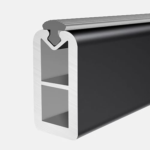 Staffa di supporto per barra appendiabiti resistente, 190 cm, silenziosa, per lavanderia e negozio di abbigliamento, regolabile, 50200 cm (nero)