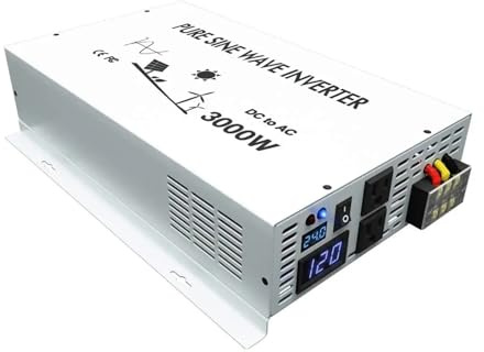 Transformateur Tension Onduleur Panneau Solaire Générateur Convertisseur Batterie 12V/48V CC vers 120V/230V/240V CA Onduleur À Onde Sinusoïdale Puissance 3000W 24V 220V Inverter(220V,U.K,24V)