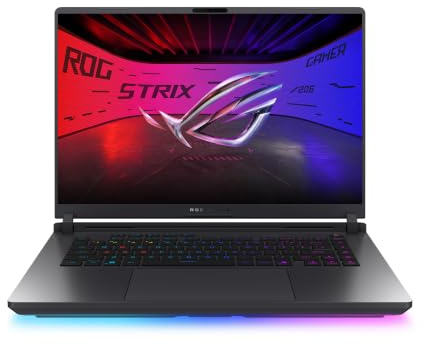ASUS ROG Strix G16 G615LP#B0GQHB1RHT, Notebook con display 16 IPS Anti-glare, 240Hz, NVIDIA® GeForce RTX™ 5070 Laptop GPU, Intel® Core™ Ultra 9 290HX Plus, RAM 16GB, 1TB SSD, WIN11 Home, Grigio