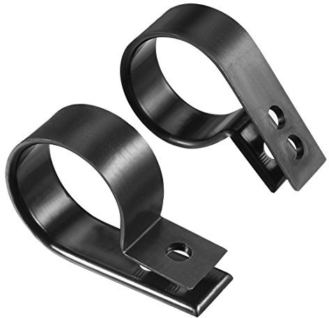 sourcing map 20Pcs Nylon R-Type Clamp Organizer Cord Clips for Wire Management Fit Cable Dia 21-25mm Black