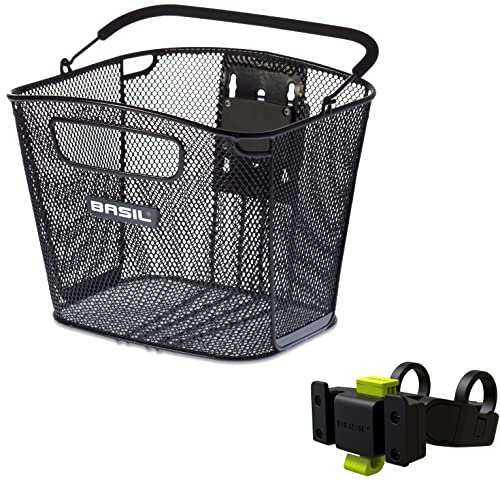 BASIL 291200 Bike Accessory Cesto C/asa Del.basil Bold C/soporte Kf Steel Neg for cyclists, ideal for smooth riding and bike upkeep, steel