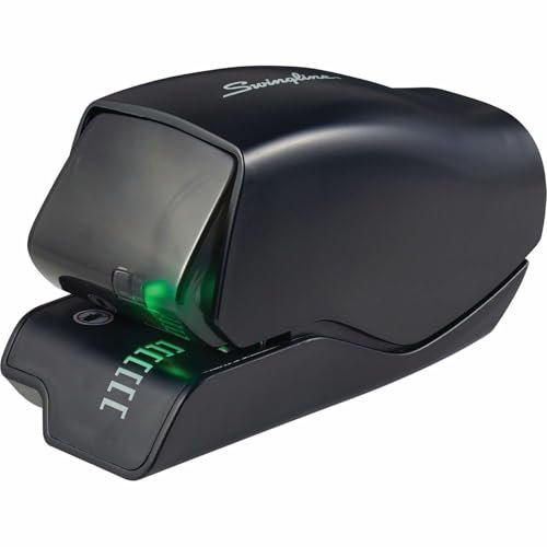 Swingline Grapadora eléctrica, escritorio 502e, capacidad de 25 hojas, sin atascos, negro (S7050202)