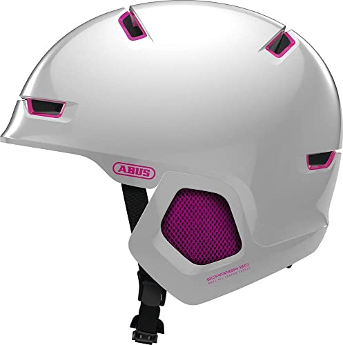 ABUS Stadthelm Scraper 3.0 ERA - Robuster Fahrradhelm inkl. Ohrenwärmer für den Winter - für Damen und Herren - Weiß/Pink, Größe L