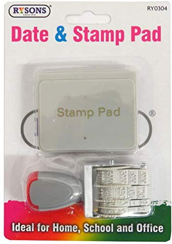SDMAX Date Stamp with Ink Pad Ideal for Stamping, Dating, Office Home Store School Use