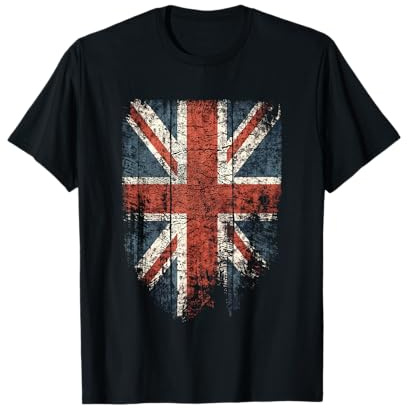 Union Jack Shirt Women Men Cool Distressed UK British Flag T-Shirt