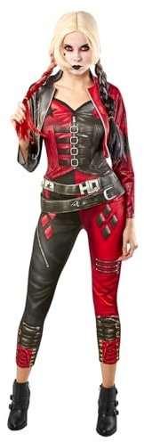 Rubie's Offizieller Harley Quinn Damen-Overall, Karneval, Suicide Squad 2, Bösewicht-Kostüm, mehrfarbig, Größe L (42-44)
