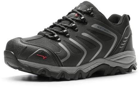 NORTIV 8 Chaussures de Randonnées pour Homme Antidérapant Chaussure de Trekking en Plein air Imperméables,Size 44,Noir/Foncé/Gris,160448_Low-E
