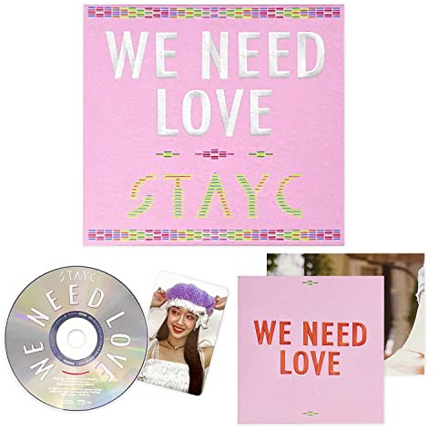 STAYC - 3rd Single Album [WE NEED LOVE] (DIGIPACK Ver.) Photo Book + CD-R + Photo Card + Folding Poster + 2 Pin Button Badges