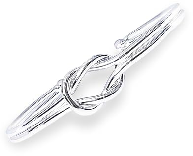 Peach Bomb Silver Bangle For Women with Friendship Knot Bracelet Design in Box. Jewellery Gift for Her Birthday, Anniversary.