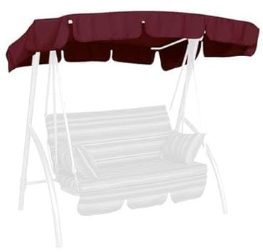 ANGERER Freizeitmöbel GmbH Hollywoodschaukel Sonnendach - passend für viele 2-Sitzer Hollywoodschaukeln - Schaukeldach Made in Germany (Swingtex Bordeaux, 160 x 145 cm)