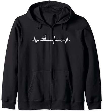 Surfmotiv Windsurfen Herzschlag Windsurfer Kapuzenjacke