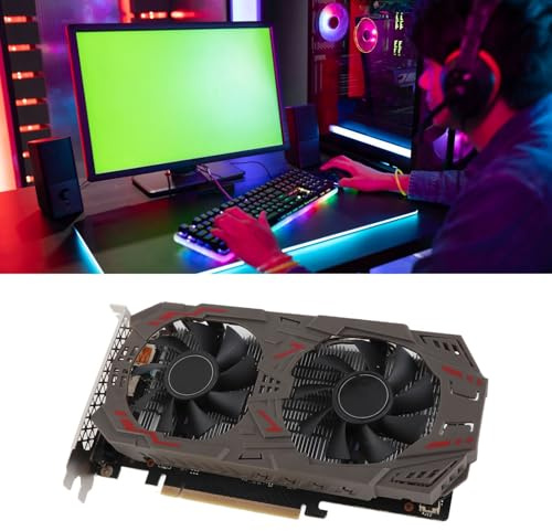 Sxhlseller GTX 1060 GDDR5 Graphics Card, 8008MHz Memory Frequency, 4K HDR Technology, Dual Fans, Good Stability, Compatible with Desktop PC, for GTX 1060 Gaming, 06G P4 6161 KR, ACX 2.0
