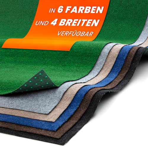 Midori Rasenteppich | Balkonteppich 200 x 500 cm in Grün | Robuster & witterungsbeständiger Kunstrasen-Teppich mit Drainage-Noppen für Balkon Terrasse Outdoor