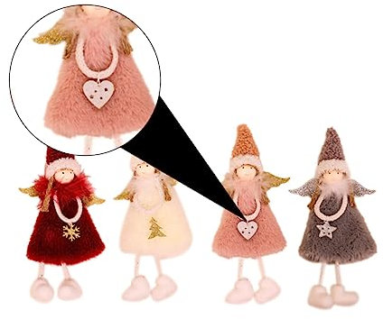 IMIKEYA 4stücke Engelanhänger Zum Aufhängen Am Weihnachtsbaum Weihnachtsschmuck Weihnachtswandschmuck Weihnachtsanhänger
