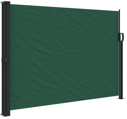 vidaXL Seitenmarkise Ausziehbar Dunkelgrün 140x300 cm