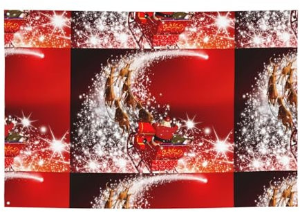 Weihnachtszauber Ganzjahres-Banner zum Aufhängen, 120 x 180 cm, für Hochzeit, Party, Weihnachtsdekoration