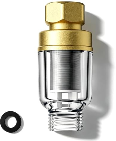 WJUAN Filtro Agua Grifo, Filtro Antical Elemento Filtrante Acero Inoxidable Libre de Intercambio, Latón Shower Filter es Antioxidante, Filtra Óxido y Polvo Fino (72 × 30,7 × 21,9 mm)