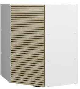 Vicco Eckhängeschrank Fame-Line, Eiche Paneel, 57 cm | MDF-Front · 2 Einlegeböden · Soft-Close · Metallgriffe · Platzsparende Ecklösung ✓