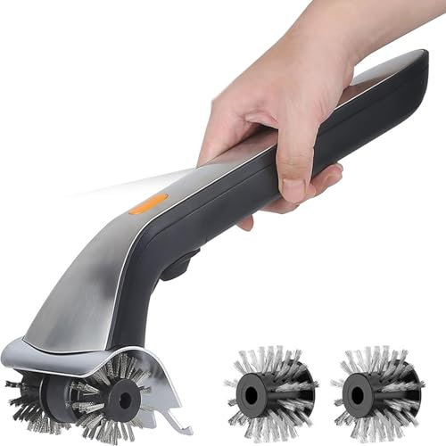 KHZKHC Cepillo Eléctrico para Parrilla De Barbacoa, Cepillos para Barbacoa para Limpiador De Parrilla, Cepillos Automáticos para Barbacoa De Acero Inoxidable, 30000 RPM, Carga