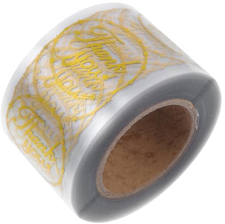 Erntedankfest Danke Aufkleber 1 Rolle Pvc Selbstklebend Gold | Versiegelungsaufkleber, Leicht Ablösbar und Fest Haftend, für Süßigkeitentüten und Spielwarenladen