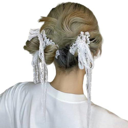 KMGDM Elegante Spitzenbänder, Haargummi, hohe Elastizität, bequemes Haarband für verschiedene Frisuren und Anlässe
