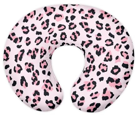 Urndoeng Nursing Pillow Cover For Baby Girl,Breastfeeding Supplies,Soft Nursing Pillow Case For Newborn Baby With Hidden Zipper（Cover Only） Pink Leopard Print