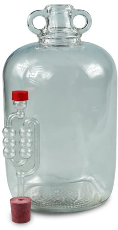 Brew2Bottle 5ltr Glass Demijohn Complete with Bung & Airlock