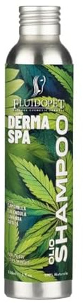 FluidoPet Derma Spa | Shampoo Lenitivo per Cani e Gatti – Pelle Sensibile e Cute Delicata – Effetto Calmante Naturale Con camomilla, calendula, lavanda, iperico e olio di canapa