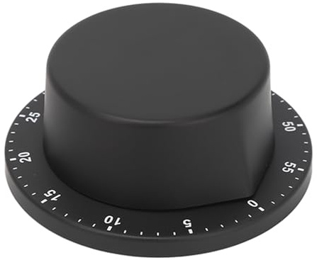 Temporizador mecánico, preciso, silencioso, conteo fuerte, alarma, sonido, recordatorio de tiempo negro, cocina, estudio, ejercicio