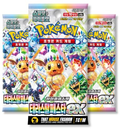 Prismatic Evolutions Terastal Festival Korean 3 Booster Packs | TCYM Authenticated | Korean Pokemon Cards | Pokemon Prismatic Evolutions Booster Packs | Pokémon Scarlet and Violet | That Mouse Fashion