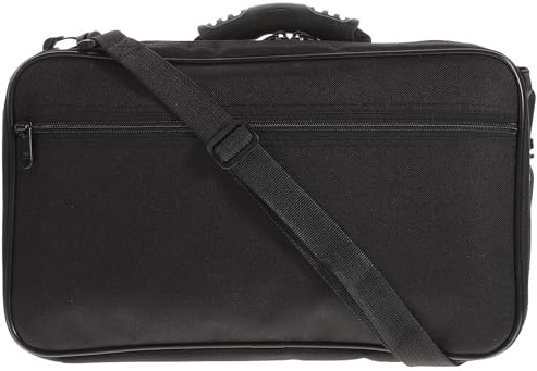 SOIMISS Robuster Oboenkoffer mit Internem Schlitzdesign Schwarzer Oboen Aufbewahrungsbehälter mit Canvas Tasche Praktisches für Musiker Glatte Oberfläche