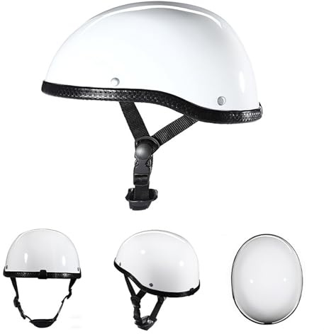 Casco Da Moto Vintage A Mezza Calotta, Casco Da Moto Retrò A Mezza Calotta Per Adulti Uomini E Donne, Design Leggero, Omologato ECE/DOT, Casco Per Scooter, Cruiser E Ciclomotori 5,(55-64CM)