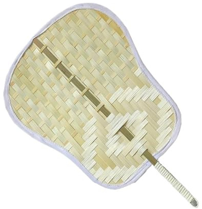 Ventagli in paglia intrecciata, Ventaglio di banana con foglia palma intrecciata, fatto a mano, zanzara rinfrescante for bambini, portatile, rossa(Color5)