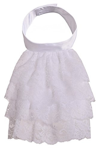 BLESSUME Lace Jabot Victorianos Accesorios para Disfraces Medievales, Blanco (C)